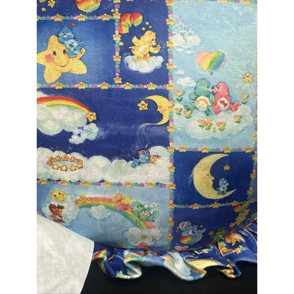Care Bears Cloud Print Round Velour Throw Pillow Cloud Gazing Dolls Kill New